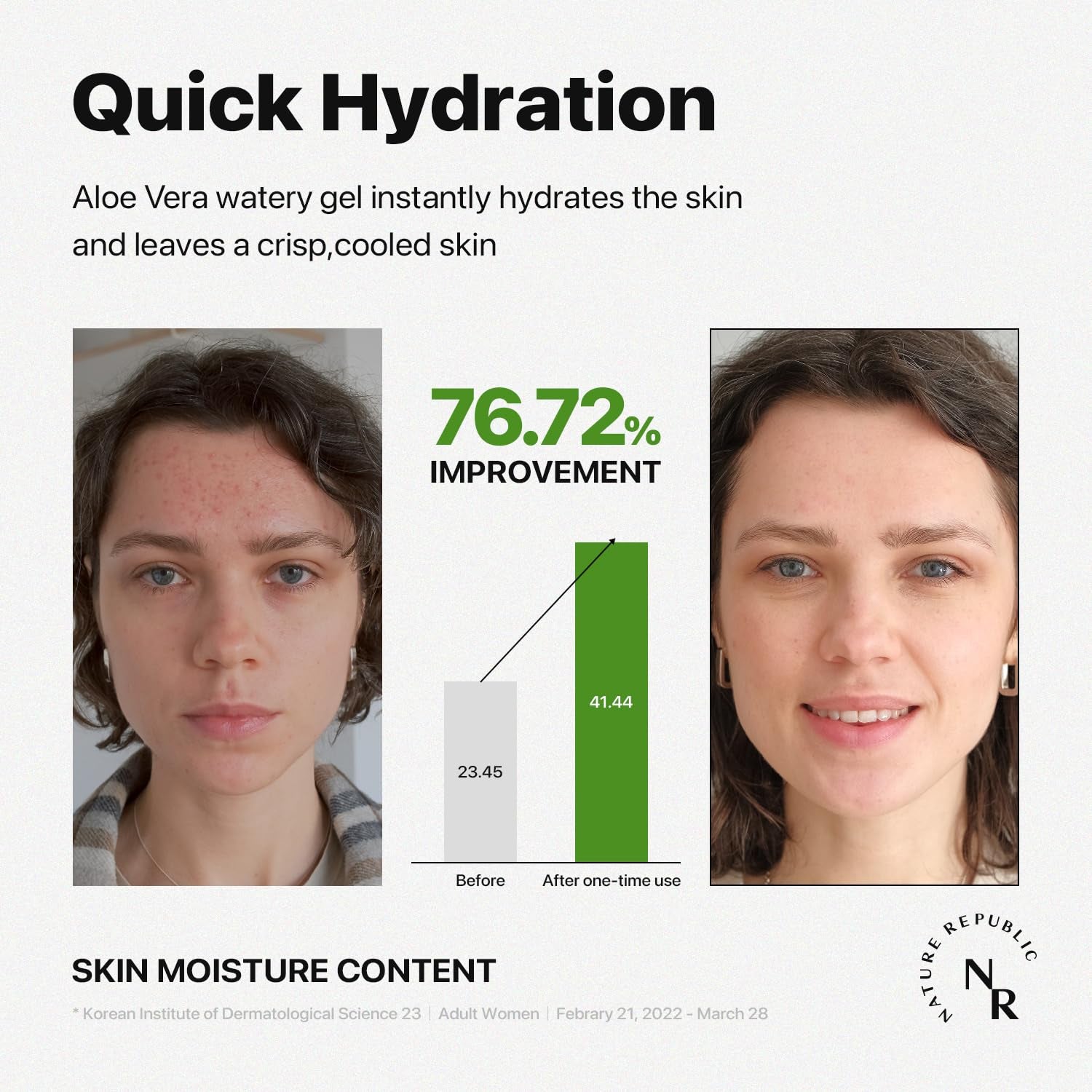 Mild & Moisture Aloe Vera Watery Gel (1 PCS) | Hydrating & Moisturizing, Fast-Absorbing Non-Sticky, Aftersun & Aftershave Soothing Gel for Face & Hair, Korean Skincare, All Skin Types